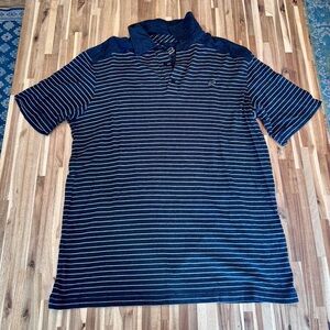 Gray Fox Striped Polo Shirt